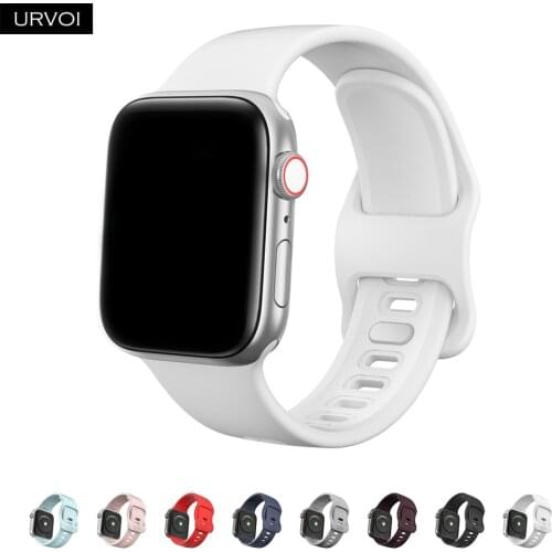 URVOI Strap for apple watch series 6 SE 5 4 3 2 1silicone band for iwatch 40/44mm sport band wrist band replacement accessrioes