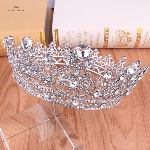 Bridal Jewelry crown alloy diamond wedding headdress Baroque hairband high grade round crown