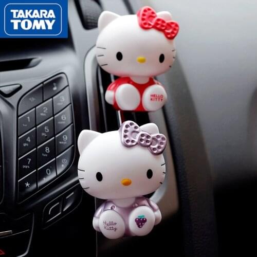 TAKARA TOMY Cute Cartoon Hello Kitty Car Perfume Ms. Car Perfume Aromatherapy Car Air Conditioning Outlet Decoration