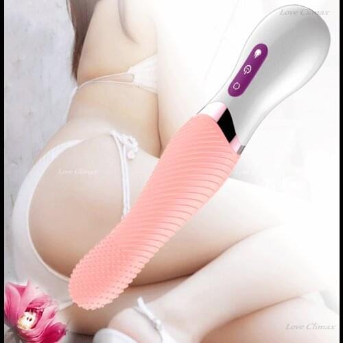 Vibrator Simulation Tongue Shape Heating Function Stick Female Swing Masturbator Vagina Flirting Massager Adult Products Sex Toy