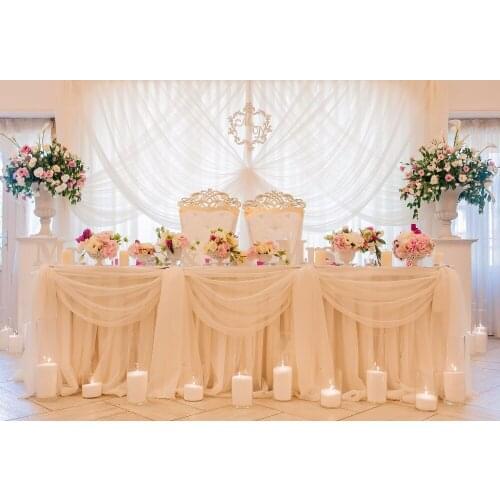 VinylBDS Wedding Photography Background Heavy Curtain Tablecloth Wrinkle Free Photography Backdrop Flower Studio Backdrop