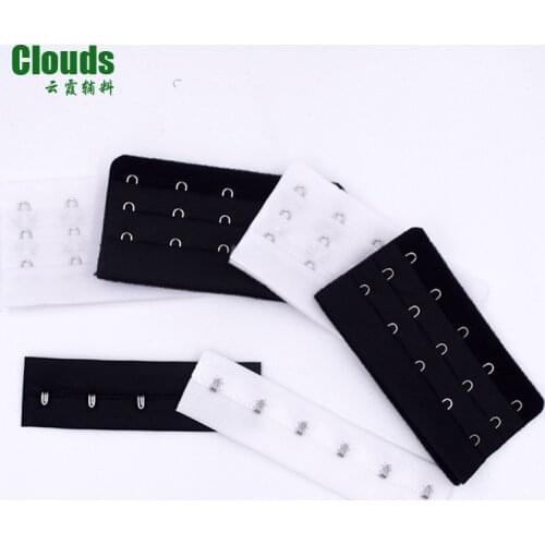 9.5cm Wide Polyester Bra Adjustable Buckle Hook and Eye Underwear Corset Accessories Black White Tailor Sewing Accessories