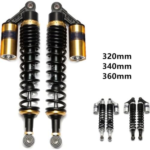 320mm 340mm 360mm 380mm Universal Motorcycle Air Shock Absorber Rear Suspension ATV Quad Scooter Dirt Bike 2PCS