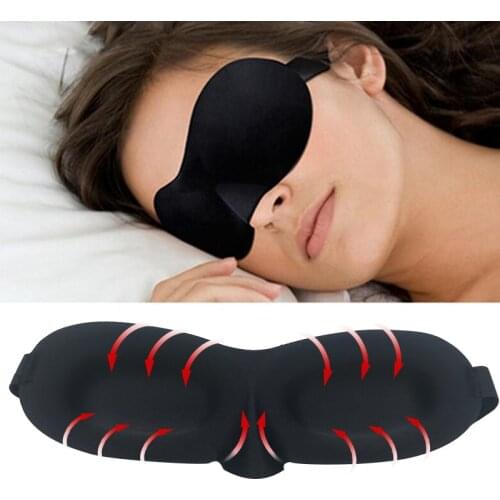 3D Sleeping eye mask Travel Rest Aid Eye Mask Cover Patch Paded Soft Sleeping Mask Blindfold Eye Relax Massager Beauty Tools