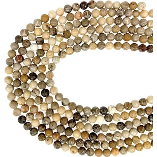 4 -10mm Natural Gemstone Coral Jasper Round Loose Beads for Jewelry Making DIY Bracelet Necklace 100%Natural Color Noble Fashion