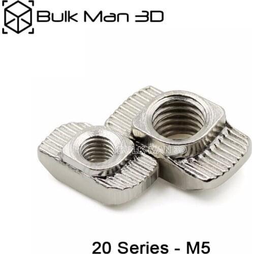 50pcs M5 Drop In T Nut Slot Sliding T-Nut Fasten Connector For 20 Series 2020 Aluminum Extrusions