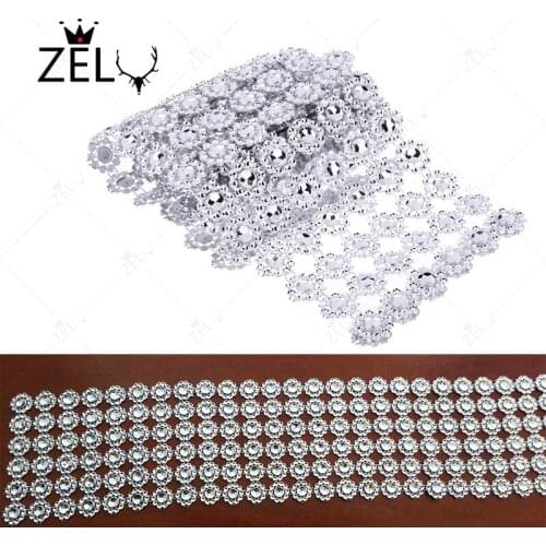 10cm*1Y Diamond Wrap Roll Sparkle Rhinestone Crystal Ribbon DIY Wedding Bride Party Valentines Day Flower Cake Decoration