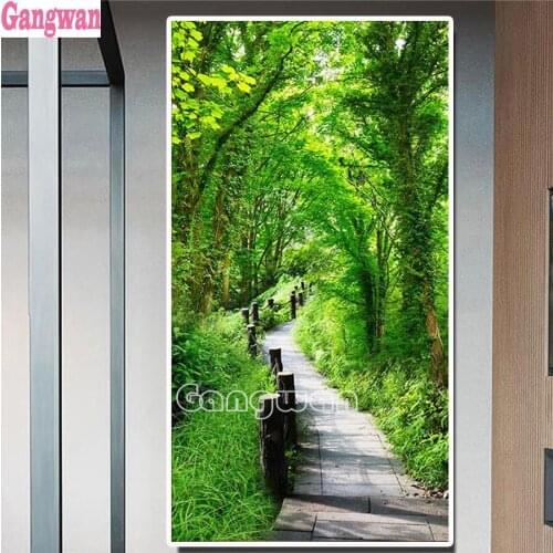 Diamond painting 3D Forest Trail Nature Landscape full square round drill Wall Painting Entrance Backdrop diamond embroidery art