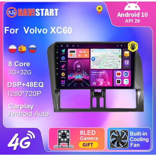 4G WIFI Car Radio Android 10 For Volvo XC60 2009-2017 DSP BT CarPlay USB Android Auto Navigation GPS Camera 2 din No DVD Player