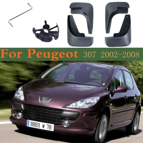 Car Mudflap 4x Mudguards Fender Styling Accessories New Upgrade Mud Guard Flap Splash Protection For Peugeot 307 (2002~2008)