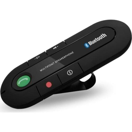 USB Bluetooth Handsfree Car Kit Wireless Bluetooth Speaker Phone MP3 Music Player Sun Visor Clip Speakerphone Charger no aux