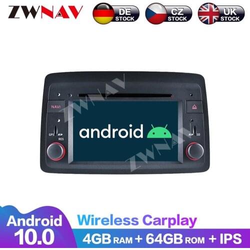 4+64G Android 10 8 Core Carplay DVD Player GPS Stereo Navigation Car Multimedia Player Touch Screen DSP For Fiat Panda 2004-2012