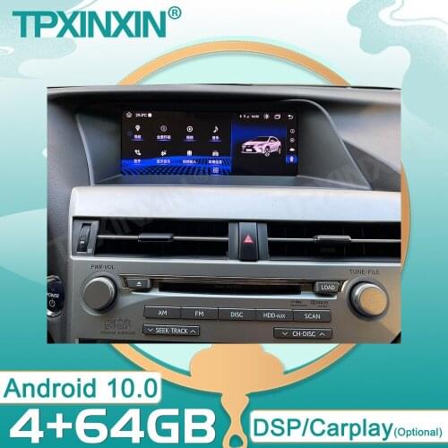 For Lexus RX 200t RX200t 2018 350 Rx300 Rx350 Rx450h RX400h RX350L RX450hL Car Radio Wireless Carplay DSP Multimedia Player