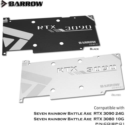 Barrow GPU Backplate For Colorful iGame Batter-AX RTX 3080 3090, All Aluminum GPU Block Mounting Backplane, COIBP-01