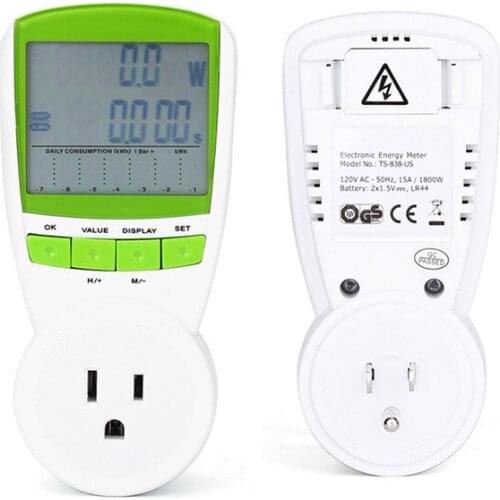 EU US Plug Electric Energy Saving Power Meter Consumption Monitor Analyzer EU Meter Wireless Watt Consumption Monitor Analyzer