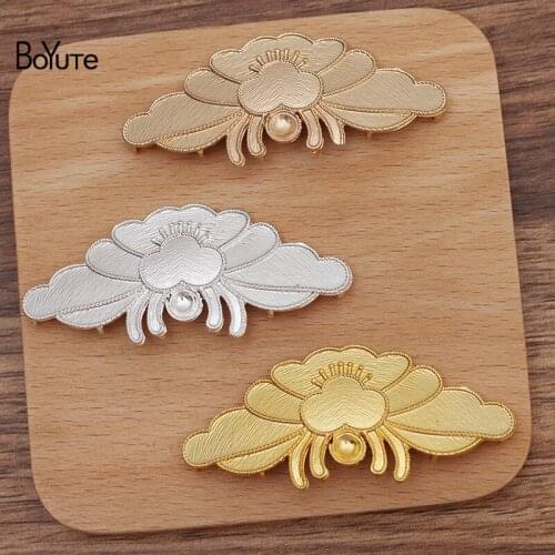 BoYuTe (10 Pieces/Lot) 66*30MM Alloy Flower with 6 Loops at Back Factory Supply DIY Handmade Jewelry Accessories