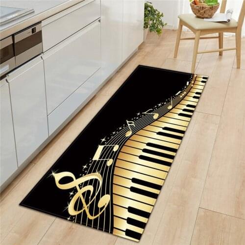 3D Printed Mats Piano Letter Doormat Hallway Kitchen Modern Living Room Balcony Bathroom Nordic Carpet Bath Anti-slip Area Mat