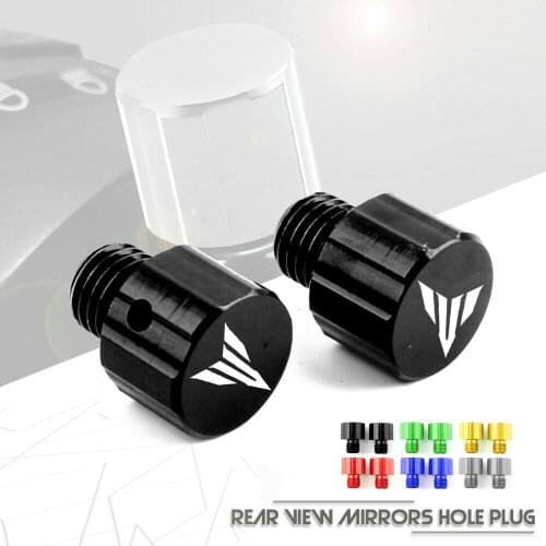 Motorcycle CNC M10*1.25 Mirror Hole Plug Screw Bolts Covers Caps For for YAMAHA MT-09 FZ09 FZ07 MT-07 FJ09 Tracer MT-10 FZ10