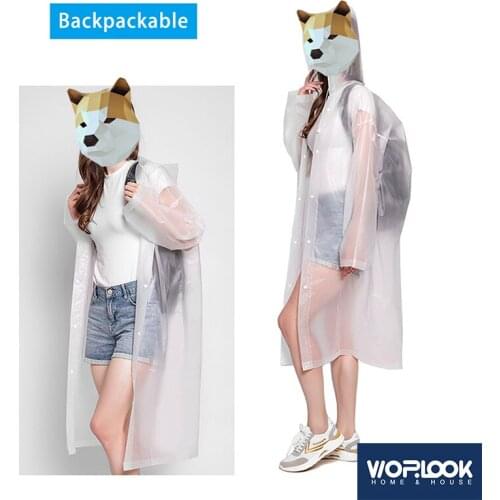 Non-disposable Thickening Raincoat Adult Fashion Environmental Unisex Siamese Raincoat Tourism Outdoor