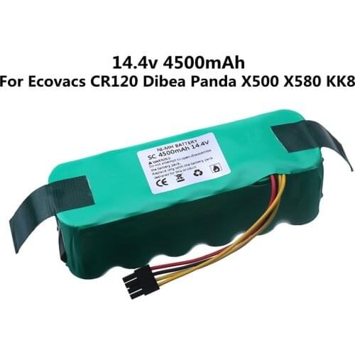 14.4V 4500mAh NI-MH Battery for panda X500 Battery for Dibea X500 X580 X900 Vacuum Cleaner for Ecovacs Mirror CR120 battery