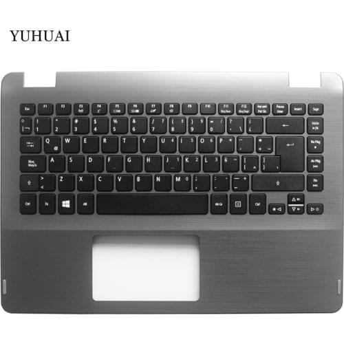 New LA laptop keyboard for Acer Aspire R14 R3-431T R3-471T R3-471TG Latin Keyboard with Palmrest COVER