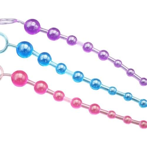Newly Anal Toy Jelly Beads Sex Orgasm Vagina Plug Play Pull Ring Stimulator Butt Beads for Women 19ing