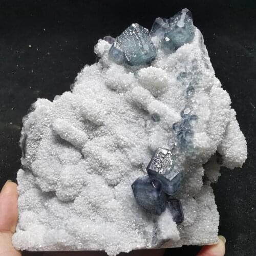 1091.3gNatural rare blue-green fluorite mineral crystal specimen degaussing geology teaching home decoration collection ornament