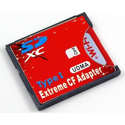 Original Extreme Wireless WiFi SDHC SDXC Card Slot to CF Type I Compact Flash Memory Card Adapter for SLR Camera Cards