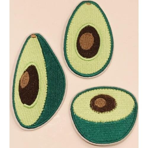1Pcs Cute Fruit Avocado Embroidery Patches For Women Kids Clothing DIY Iron On Patches On Clothes Custom Patch Sticker