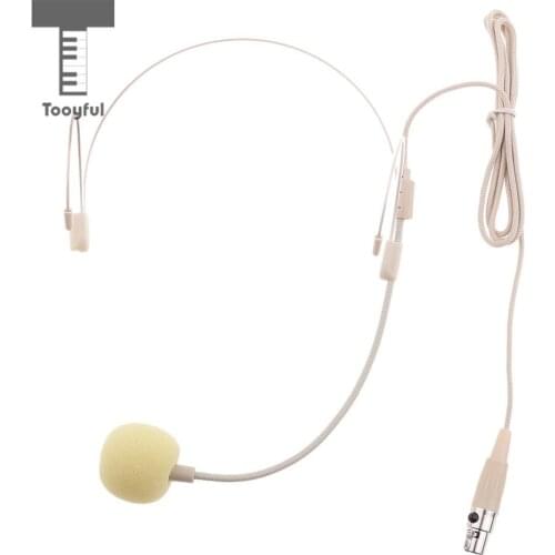 Tooyful Professional 3Pin XLR , 4Pin XLR , 3.5mm Mono Connector Double Earhook Headworn Unidirectional Megaphone Microphone