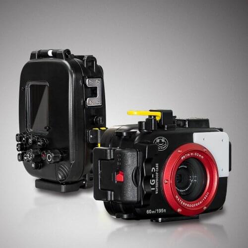 195FT/60M Waterproof Underwater Housing Camera Diving Case for Olympus TG-4 TG4 TG3 TG-3 TG-5 TG5 Bag Case Cover + Red Filter