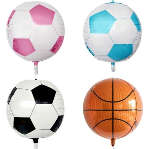 22-Inch 4D Ball Printing Basketball Football Baby Birthday Party Decoration Series Scene Layout Balloon