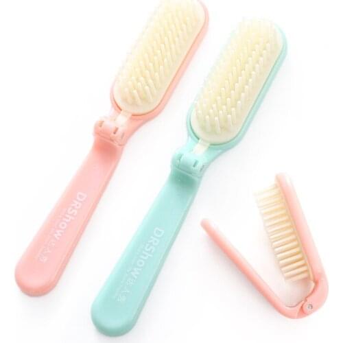 1Pcs Portable Folding Comb Collapsible Pocket Hair Brush Comb Travel Essentials Scalp Massage Plastic Hairdressing Hair Style