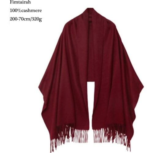 100% Natural Pure 100 Cashmere Scarf Women Winter Shawl Warm Soft Scarf Wool Ladies Thicken Pashmina Blanket Cape Wrap Tippet
