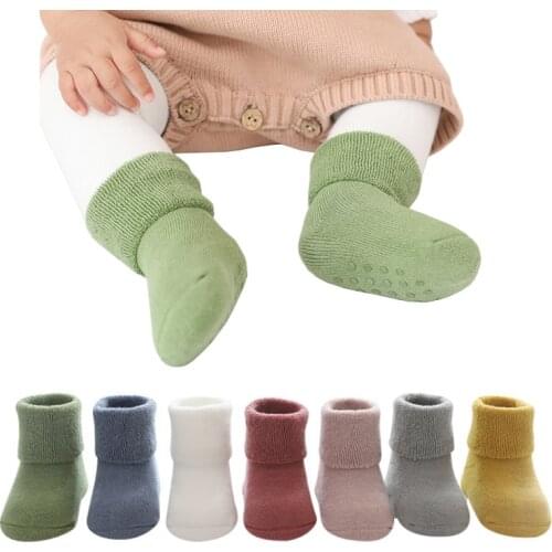 2Pair/lot New baby socks for boys and girls non-slip newborn socks