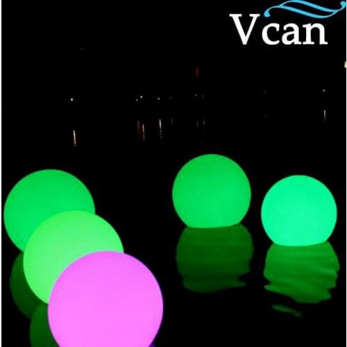 20cm Free Shipping white green red colourful Waterproof LED Floating Christmas Light Ball VC-B200