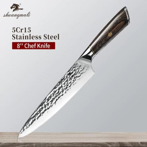 8 Inch Cooking Chef Knife 5Cr15MoV Forged Stainless Steel Kitchen Chef Knives Japanese Vegetable Slicing Cleaver Chef Knife