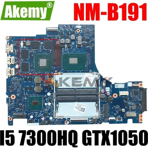 Akemy DY512 NM-B191 Is Suitable For Lenovo Y520-15IKBN Notebook Motherboard 5B20N00291 CPU I5 7300HQ GTX1050 DDR4 100% Test Work