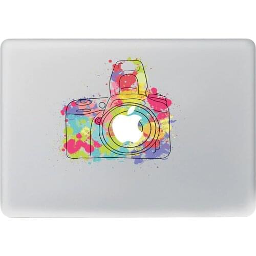 Watercolor camera Vinyl Decal Notebook sticker on Laptop Sticker For DIY Macbook Pro Air 11 13 15 inch Laptop Skin