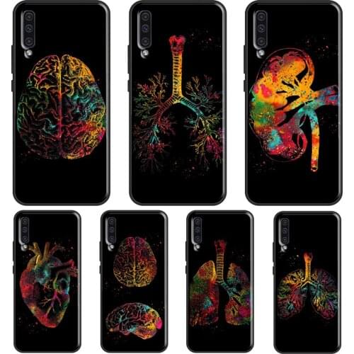 Human Heart Brain Lungs Case For Samsung A52 A12 A32 A72 A21S A20e A21S A31 A51 A71 A10 A02S A50 A70 Back Cover