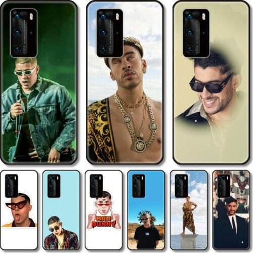 Bad bunny singer Phone Case For Huawei Honor 20 10 9 8 N Pro Lite A C RU black cell shell