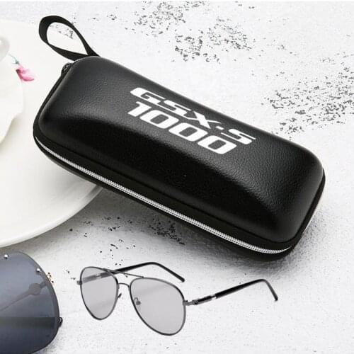 Black leather women glasses Case sunglasses Case Box for Suzuki GSXS 1000 GSXS1000 GSX S 1000 GSX S1000 motorcycle Accessories