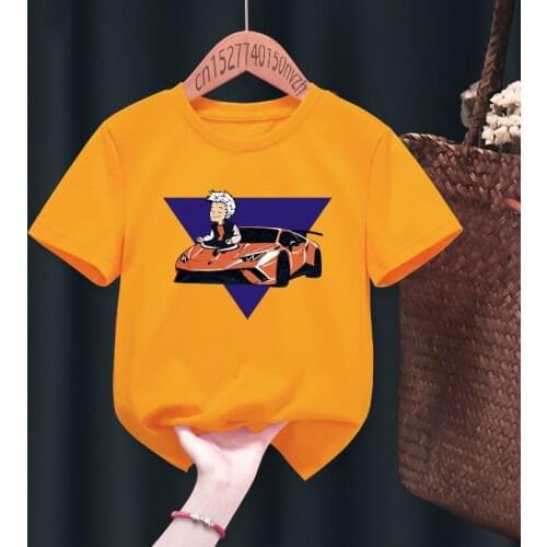 Childrens 100% Cotton T Shirts Merch A4 Lamba Print Casual Family Clothing Set boys & girls Fashion Tops