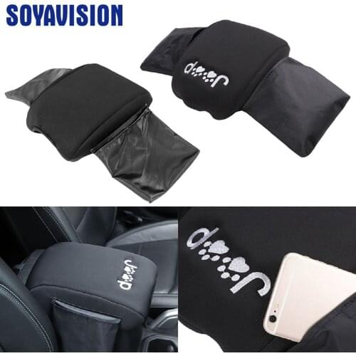For Jeep Wrangler JL 2018 Car Armrest Cushion Pad Auto Vehicle SUV Center Console Arm Rest Armrest Support Soft Pad Cushion Mat