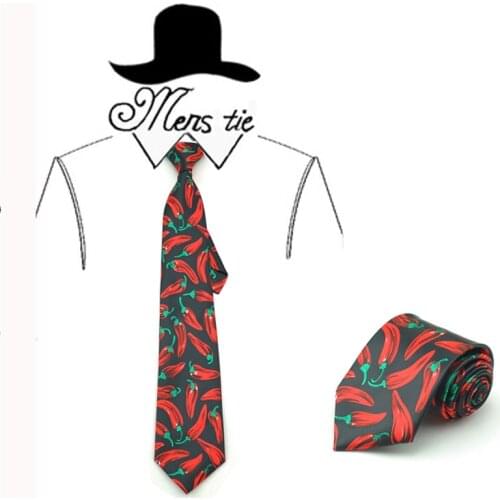 Mens Tie Necktie 3.5 inch Music"Capsicum/Red Pepper/Chili/Farmer" Woven Classic Party Cravat Ties For Men Formal Dress Gift 2020