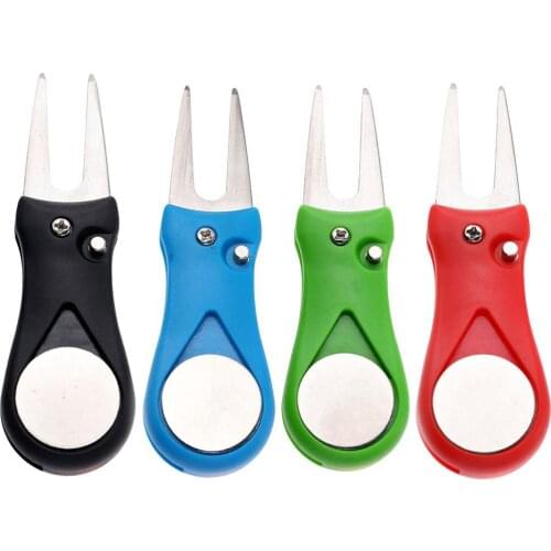 Golf Divot Repair SwitchbladeTool Pitch Groove Cleaner Putting Green Fork golf accessories
