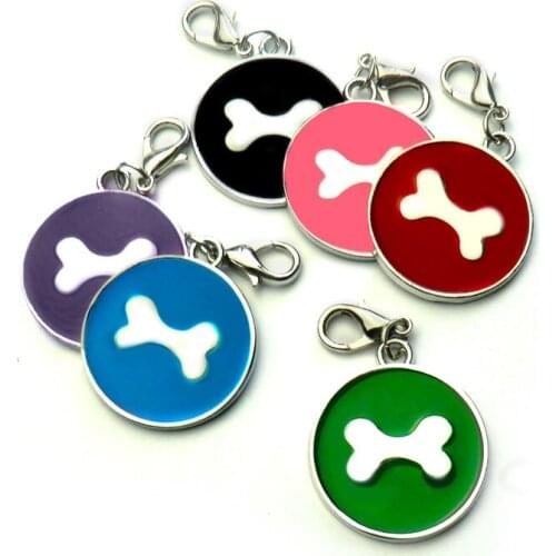 100 pcs/lot Anti-lost ID Name Tag Pet Dog Bone Shaped Stainless Steel Cat Handmade Double Sided Customized Engraved Dogs ID Tags