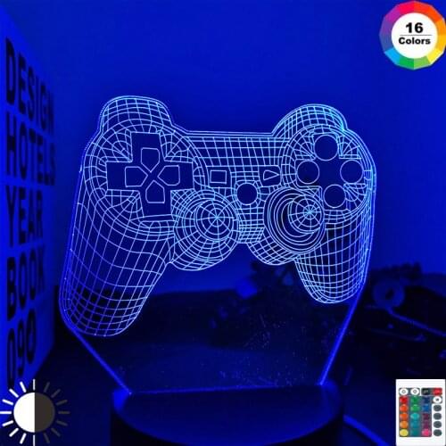 3d Illusion P4P Game Pad Led Night Light for Kids Child Bedroom Decor Event Prize Game Shop Idea Color Changing Desk Night Lamp