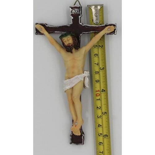 Catholic 6.5 Inch Resin Jesus Christ on INRI Cross Wall Crucifix Home Chapel Decoration Free shipment
