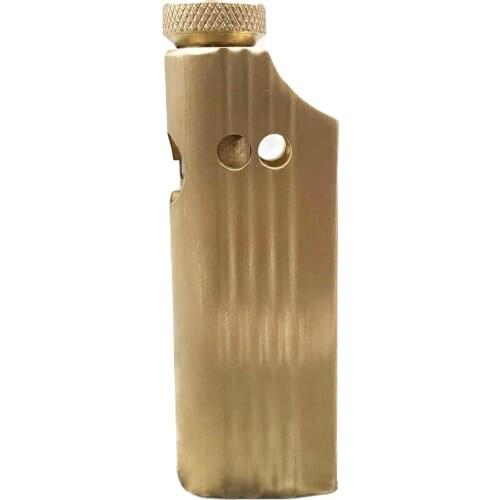 Retro Brass Gasoline Lighter Antique Wheel Pipe Oil Lighter Gift 78*27*19mm 194g